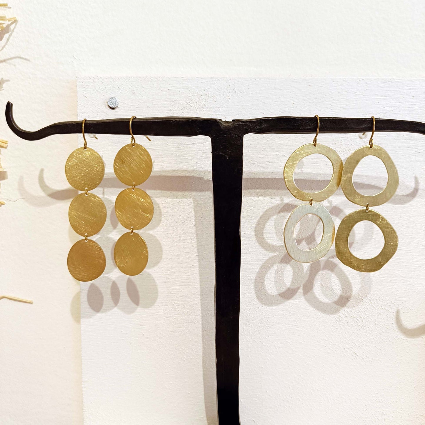 Boucles d'oreilles en laiton Trio