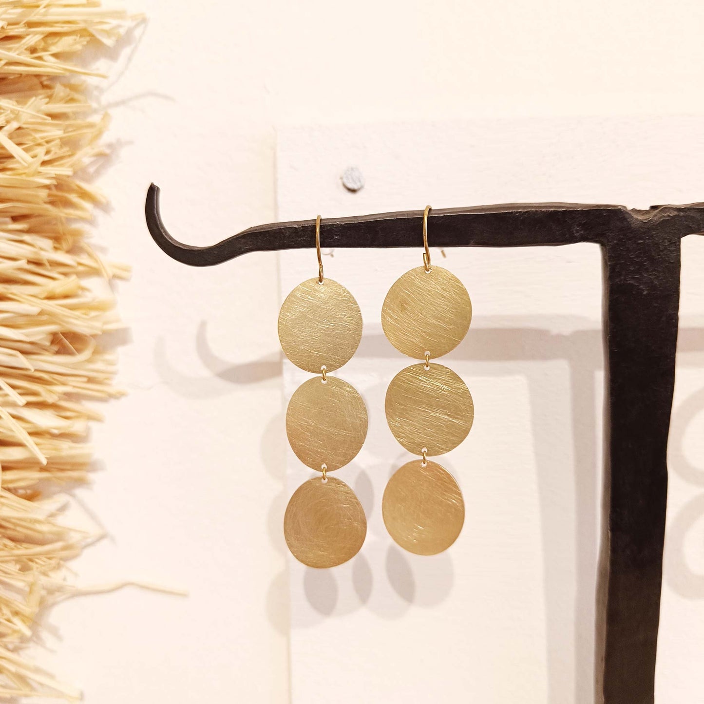 Boucles d'oreilles en laiton Trio
