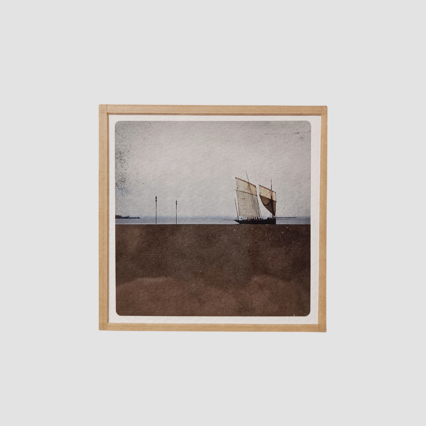 Petit cadre photo et aquarelle- Voilier